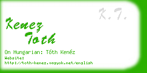kenez toth business card