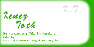 kenez toth business card